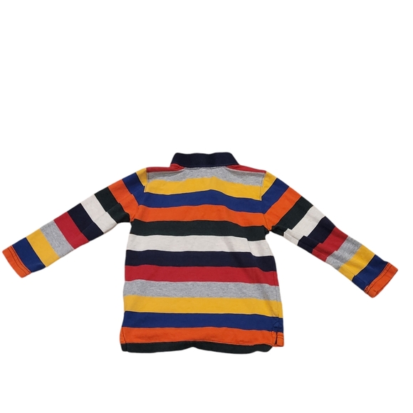 Baby GAP STRIPED RUGBY Long Sleeves 4 - Picture 2 of 3